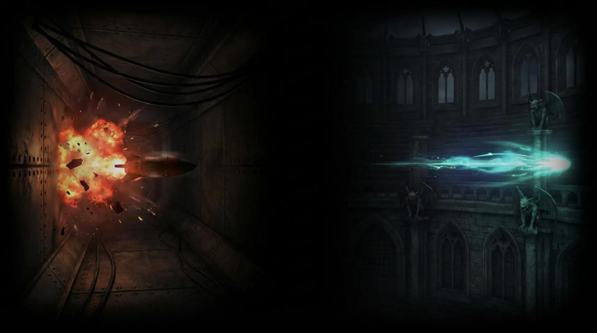 Quake FPS gameplay hero background